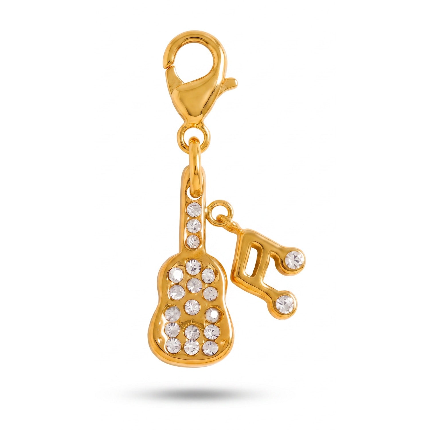 Minaz Charm Guitare Gold mit Karabiner-Clip
