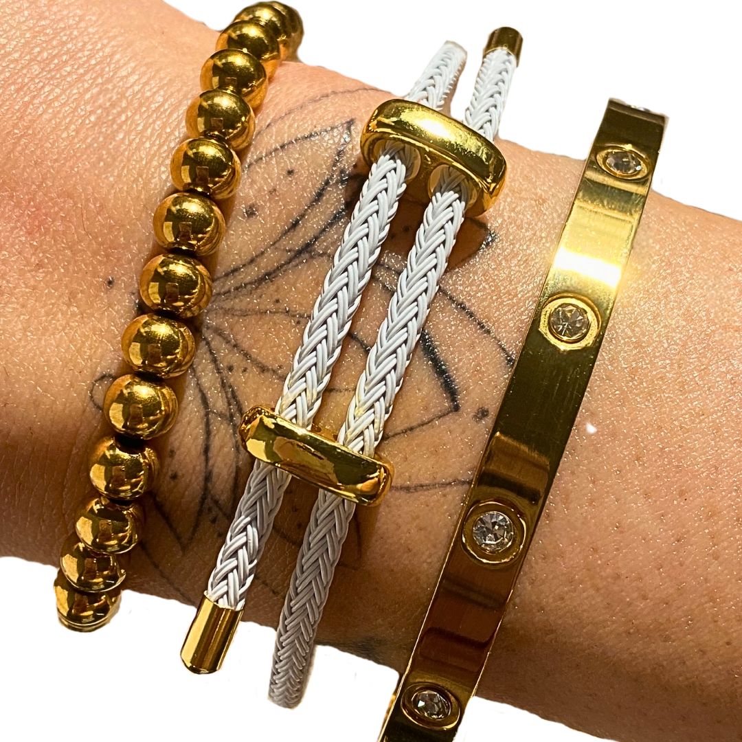 "Golden Trio" Armband-Bundle – Kraftvoll, filigran, zeitlos