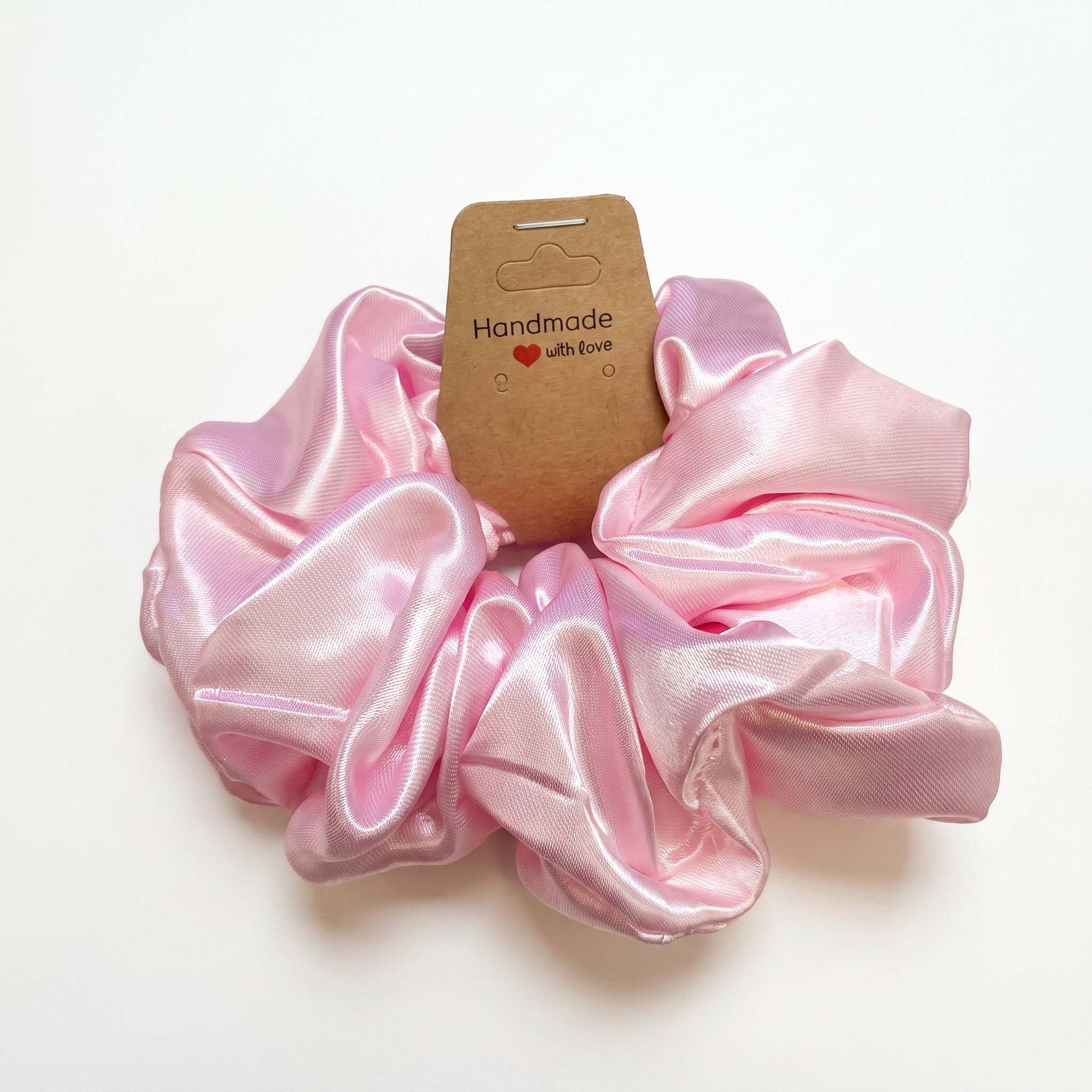 Handmade Satin Scrunchie "Aria" in Rosa