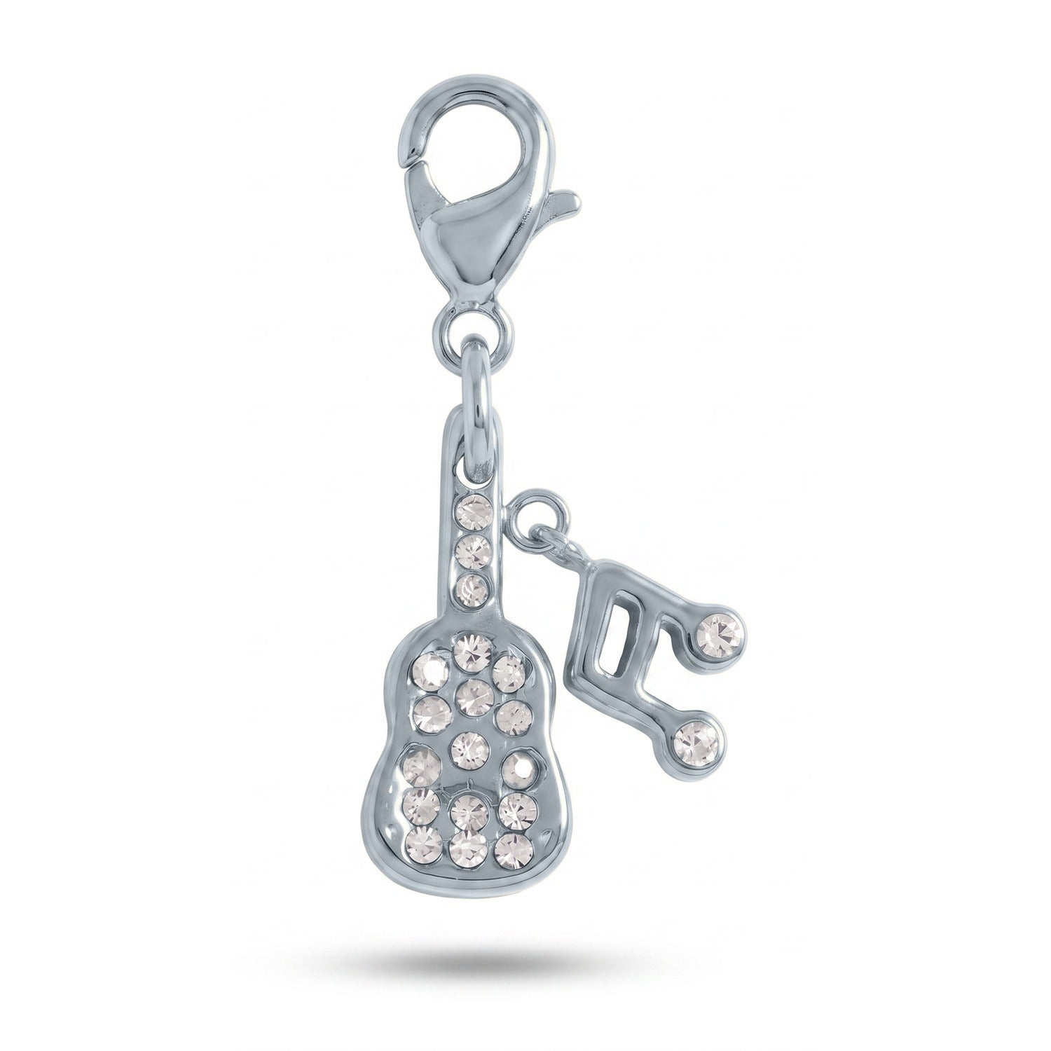 Minaz Charm Guitare Silber mit Karabiner-Clip