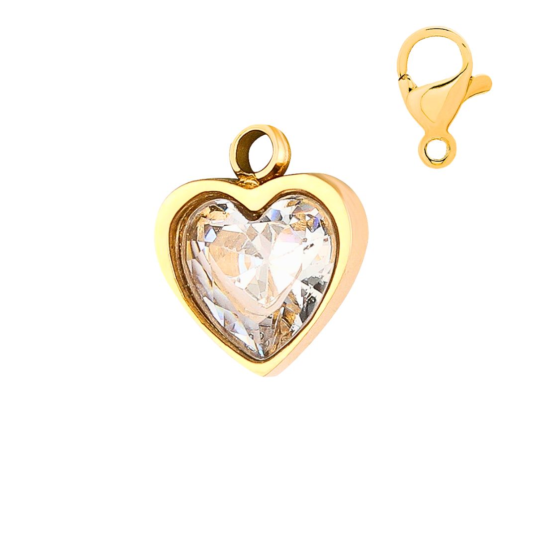 Charm "kleines Herz" mit Zirkonia