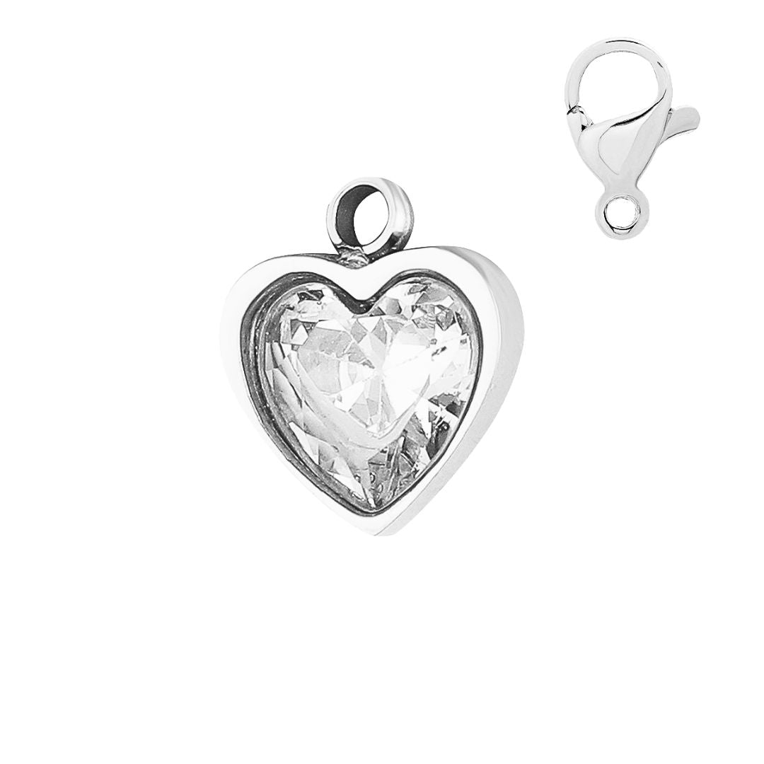 Charm "kleines Herz" mit Zirkonia