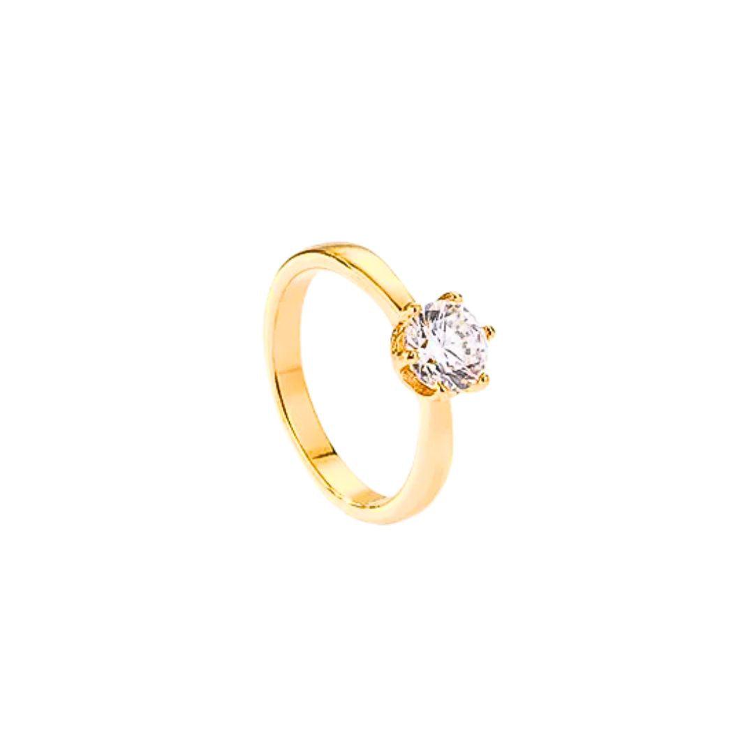 Vergoldeter Zirkon-Ring "Nalani" in Gold | Minaz